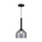 Artcraft Kali 1 Light Pendant, Black/Clear