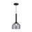Artcraft Kali 1 Light Pendant, Black/Clear