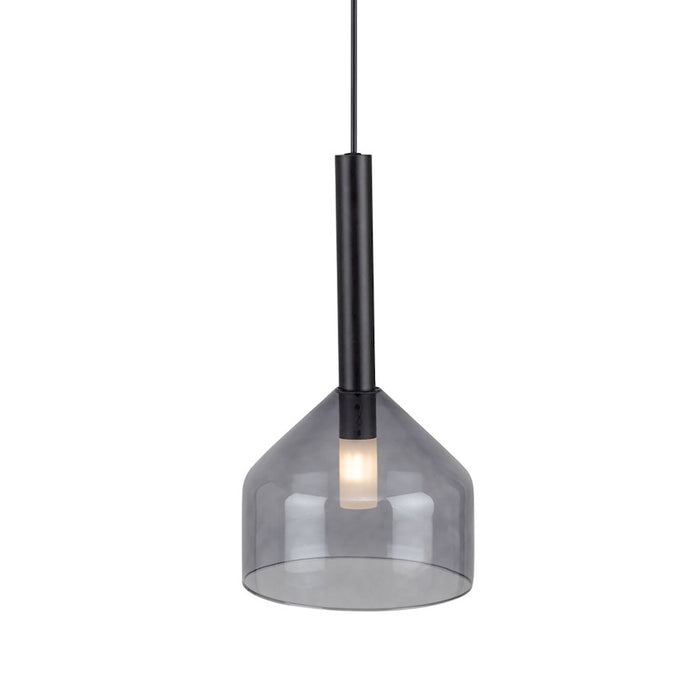 Artcraft Kali 1 Light Pendant, Black/Clear