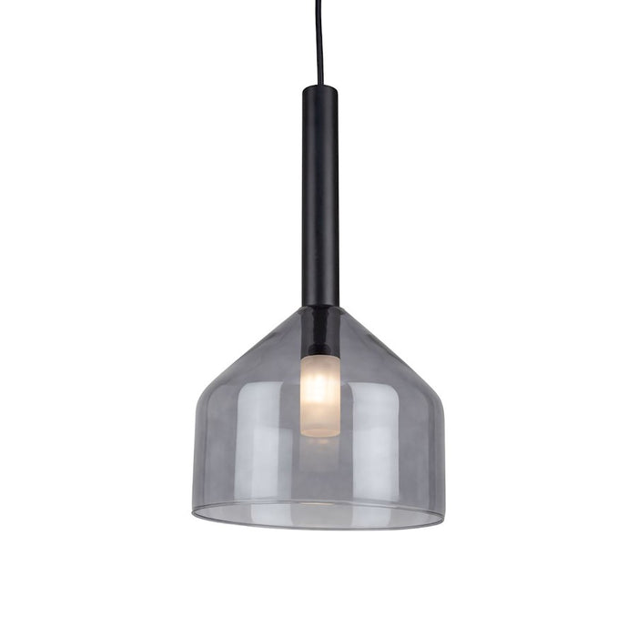 Artcraft Kali 1 Light Pendant, Black/Clear