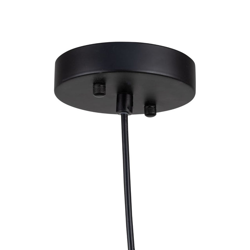 Artcraft Kali 1 Light Pendant, Black/Clear