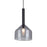 Artcraft Kali 1 Light Pendant, Black/Clear