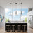 Artcraft Kali 1 Light Pendant, Black/Clear