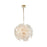 Artcraft Bloom 18 Light Circular Chandelier, Brass/Clear