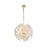 Artcraft Bloom 18 Light Circular Chandelier, Brass/Clear