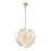 Artcraft Bloom 18 Light Circular Chandelier, Brass/Clear