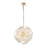 Artcraft Bloom 18 Light Circular Chandelier, Brass/Clear