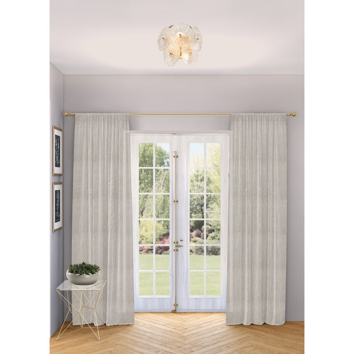 Artcraft Bloom 2 Light Wall Sconce, Brass/Clear