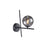 Artcraft Modena 1 Light Wall Sconce, Black/Smoke