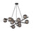 Artcraft Modena 9 Light Chandelier, Matte Black/Smoke - AC11979SM