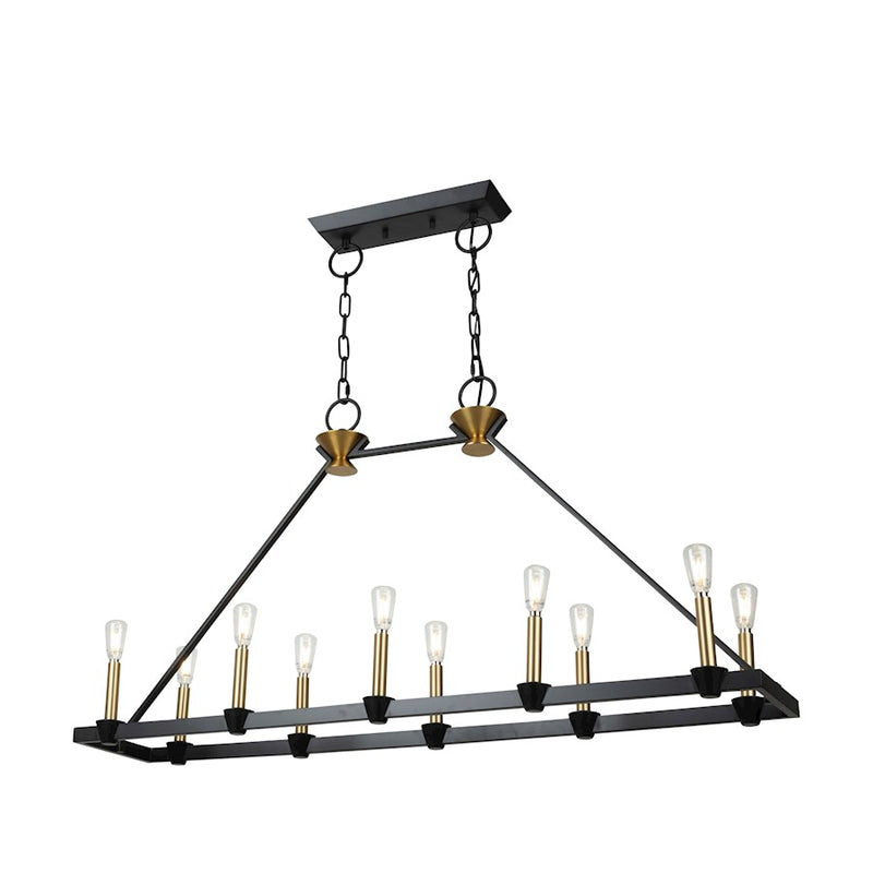 Artcraft Notting Hill 10 Light Island Light, Black