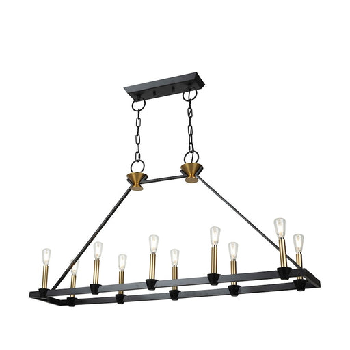 Artcraft Notting Hill 10 Light Island Light, Black/ - AC11980BB