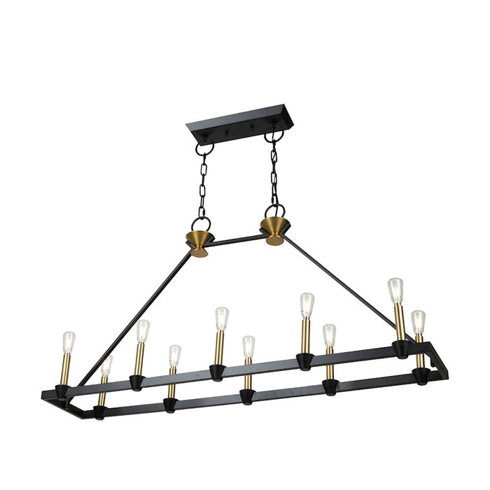 Artcraft Notting Hill 10 Light Island Light, Black