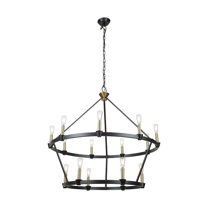 Artcraft Notting Hill 15 Light Chandelier, Black