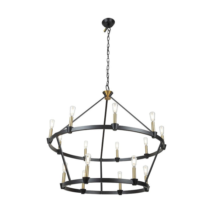 Artcraft Notting Hill 15 Light Chandelier, Black