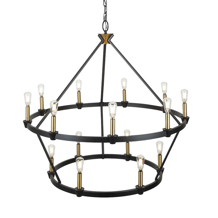 Artcraft Notting Hill 15 Light Chandelier, Black