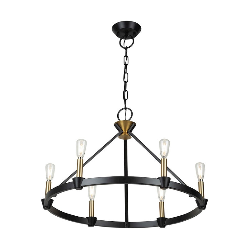 Artcraft Notting Hill 6 Light Chandelier, Black