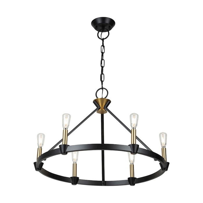 Artcraft Notting Hill 6 Light Chandelier, Black