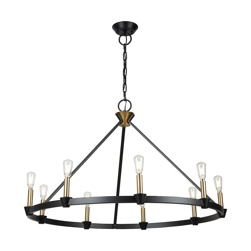 Artcraft Notting Hill 9 Light Chandelier, Black