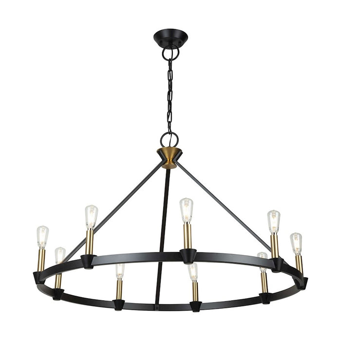 Artcraft Notting Hill 9 Light Chandelier, Black