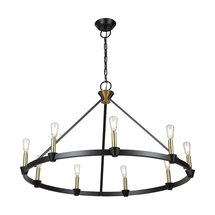 Artcraft Notting Hill 9 Light Chandelier, Black