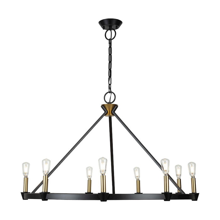 Artcraft Notting Hill 9 Light Chandelier, Black