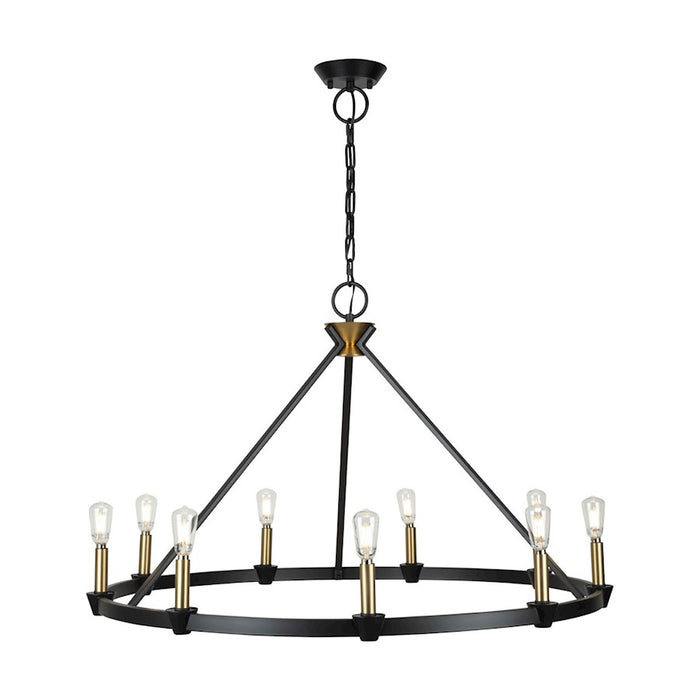 Artcraft Notting Hill 9 Light Chandelier, Black