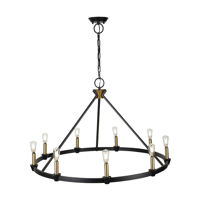 Artcraft Notting Hill 9 Light Chandelier, Black