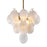 Artcraft Globo 5 Light Down Chandelier, Brass/Milky White