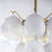 Artcraft Globo 5 Light Down Chandelier, Brass/Milky White