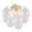 Artcraft Globo 4 Light Semi-Flush Mount, Brass/Milky White