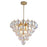 Artcraft Globo 13 Light Chandelier, Brushed Brass/Iridescent