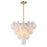 Artcraft Globo 9 Light Down Chandelier, Brass/Milky White