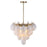 Artcraft Globo 9 Light Down Chandelier, Brass/Milky White