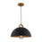 Artcraft Pantheon 1 Light 16" Pendant, Black/Rust Brass/Black - AC12000BB