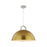 Artcraft Pantheon 1 Light 16" Pendant, Gold/White/Gold - AC12000BR