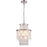 Artcraft Avara 2 Light Pendant, Polished Nickel/Shell/Clear