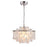 Artcraft Avara 6 Light Chandelier, Polished Nickel/Shell/Clear