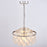 Artcraft Avara 6 Light Chandelier, Polished Nickel/Shell/Clear
