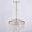 Artcraft Avara 6 Light Chandelier, Polished Nickel/Shell/Clear