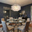 Artcraft Avara 6 Light Chandelier, Polished Nickel/Shell/Clear