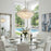 Artcraft Avara 24 Light Chandelier, Polished Nickel/Shell/Clear
