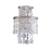 Artcraft Avara 2 Light Wall Sconce, Polished Nickel/Shell/Clear