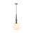 Artcraft Kate 1 Light 19" Pendant, Graphite/Acid Opal