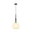 Artcraft Kate 1 Light 19" Pendant, Graphite/Acid Opal