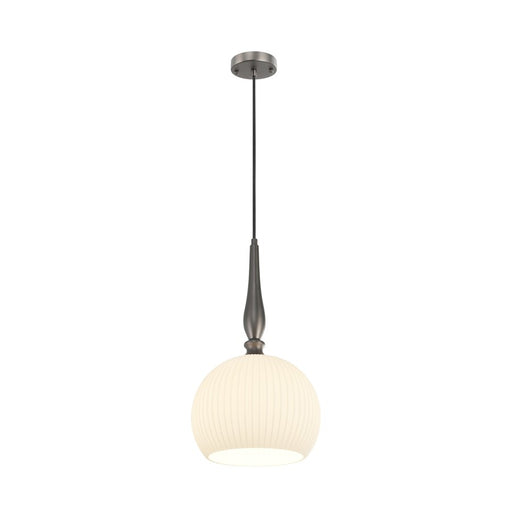 Artcraft Kate 1 Light 24" Pendant, Graphite/Acid Opal