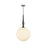 Artcraft Kate 1 Light 24" Pendant, Graphite/Acid Opal