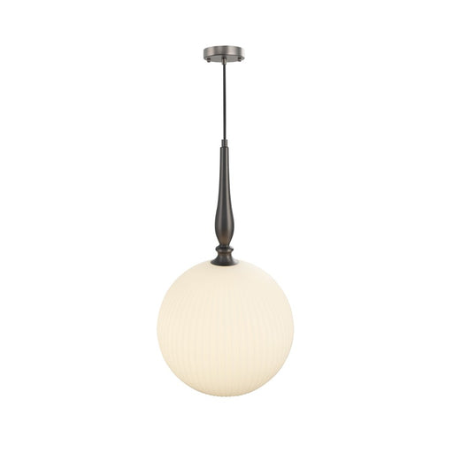 Artcraft Kate 1 Light 24" Pendant, Graphite/Acid Opal