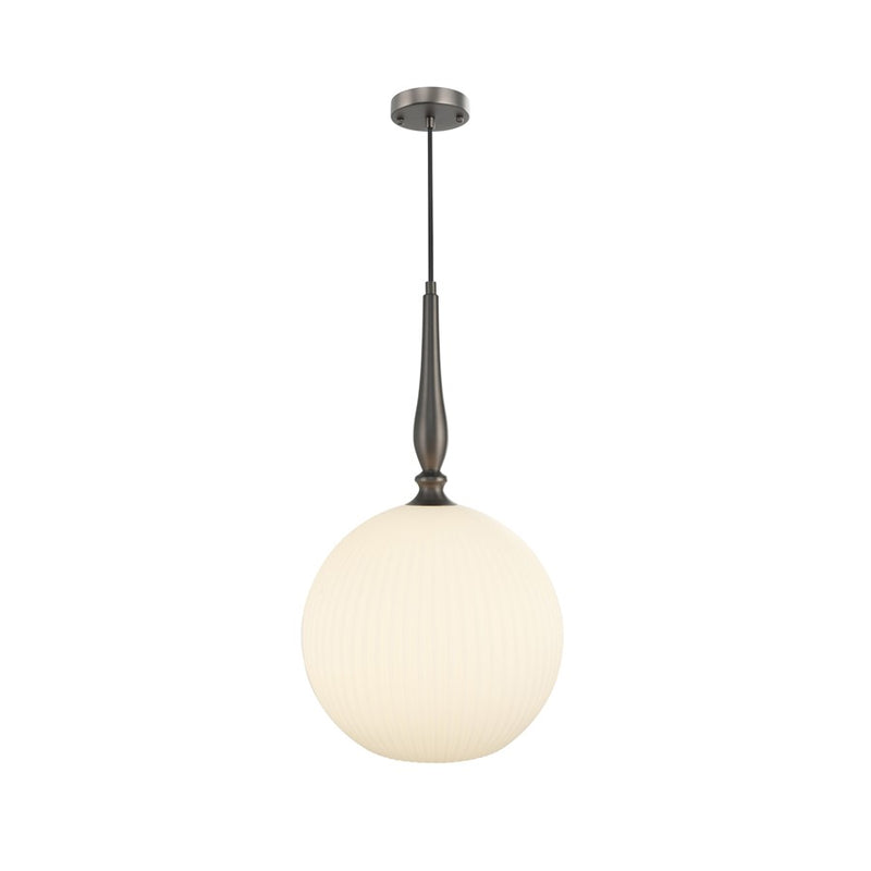 Artcraft Kate 1 Light 24" Pendant, Graphite/Acid Opal