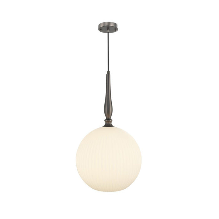 Artcraft Kate 1 Light 24" Pendant, Graphite/Acid Opal